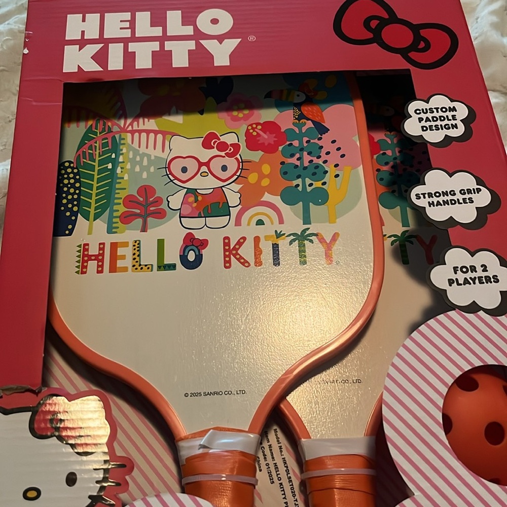 NWT Hello Kitty Pickleball Paddles &Balls